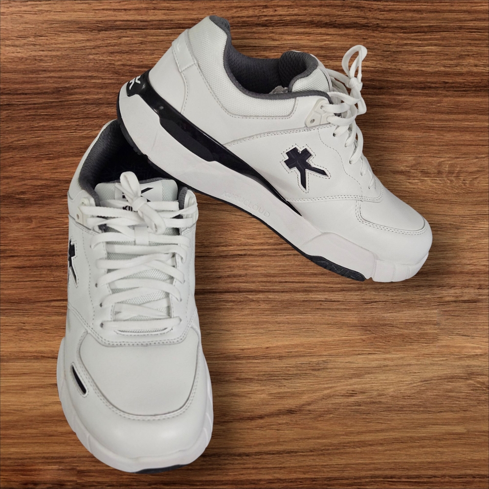 KURU Men's Kinetic 2.0 Size 11.5 Wide White Sneakers - Picture 3 of 11